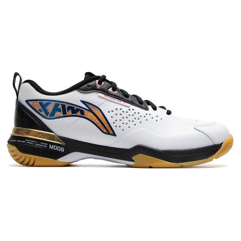New LiNing MAX Slip Resistant And Breathable Low top Badminton Shoes Unisex White/Black AYAU003-2
