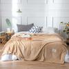 Japanese Striped Flannel Fleece Blanket - Solid & Snowflake Velvet, Customizable Office Air Conditioning Blanket
