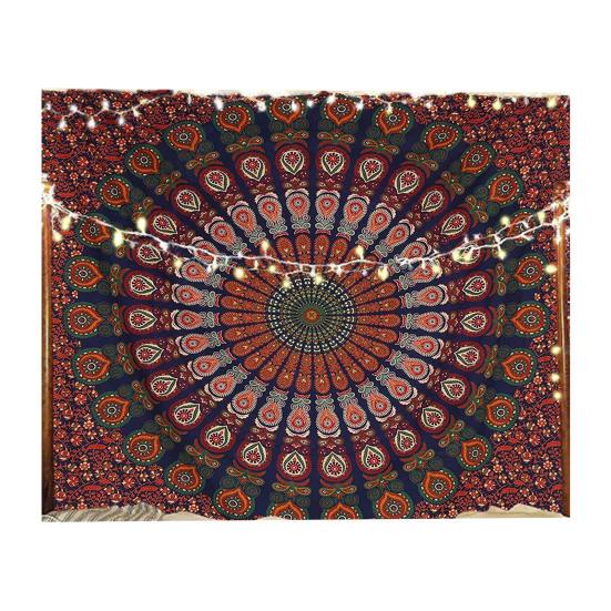 Böhmische Wandteppich, Wandbehang Teppich, Indischer Kreis Muster Teppich für Studentenwohnheim Schlafzimmer Wohnzimmer Wandkunst Fotografie Hintergrund