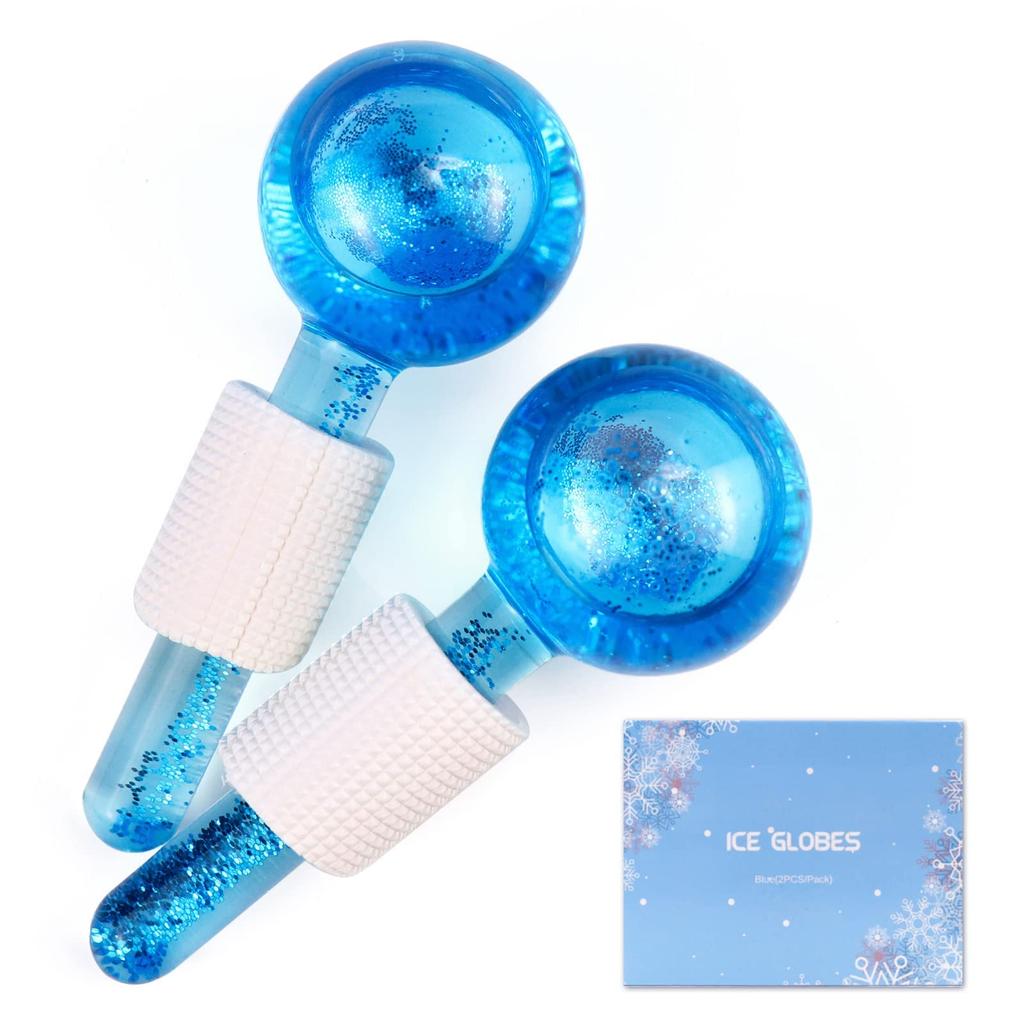 Poleview Facial Ice Globe Smart Cool Face Roller Ball, Facial Massage Tools for for Neck Eye Circle Reduce Puffiness Anti Ageing Wriknles Soothing