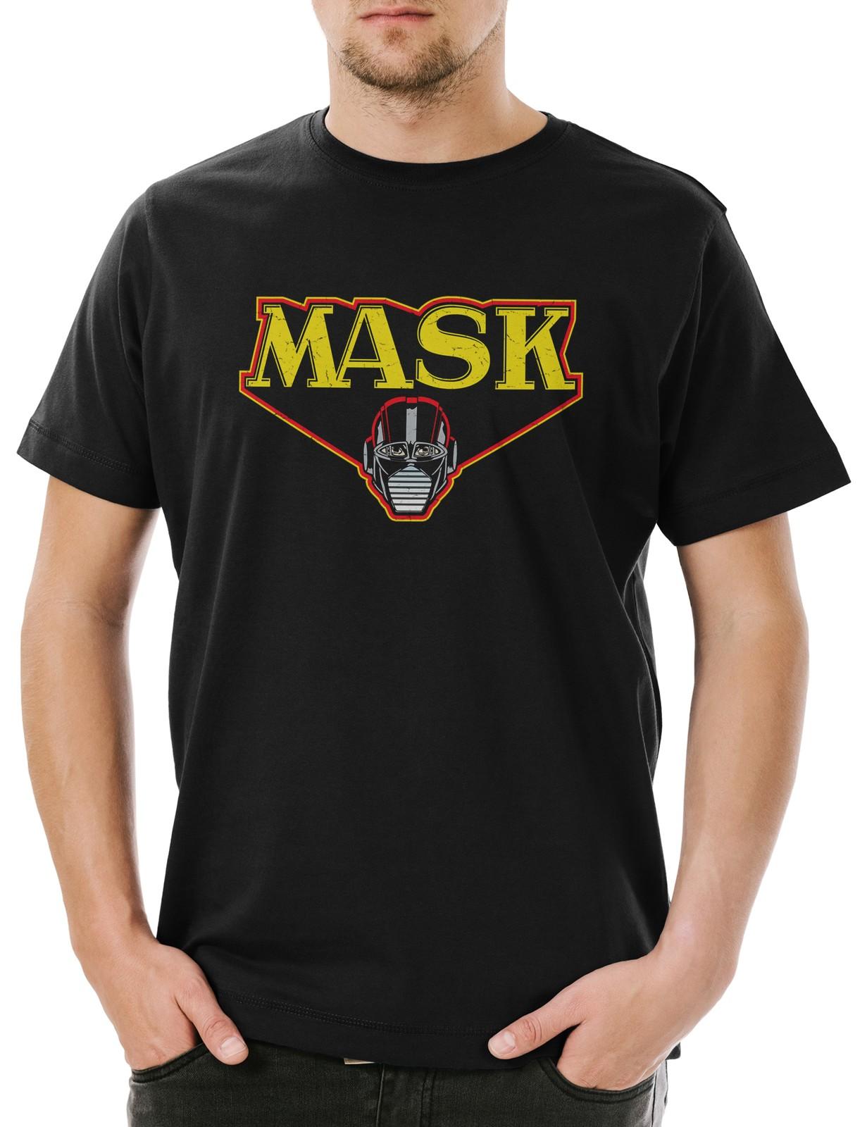 

MASK Retro Logo Herren T-Shirt Mens Womens Tees Top Venom Kult TV Cartoon Retro 80s Kult Miles Mayhem 2XL