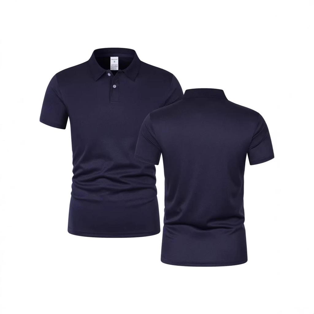 European Men's Summer Mesh Breathable Short Sleeve Polo Shirt - Slim Fit Casual T-Shirt