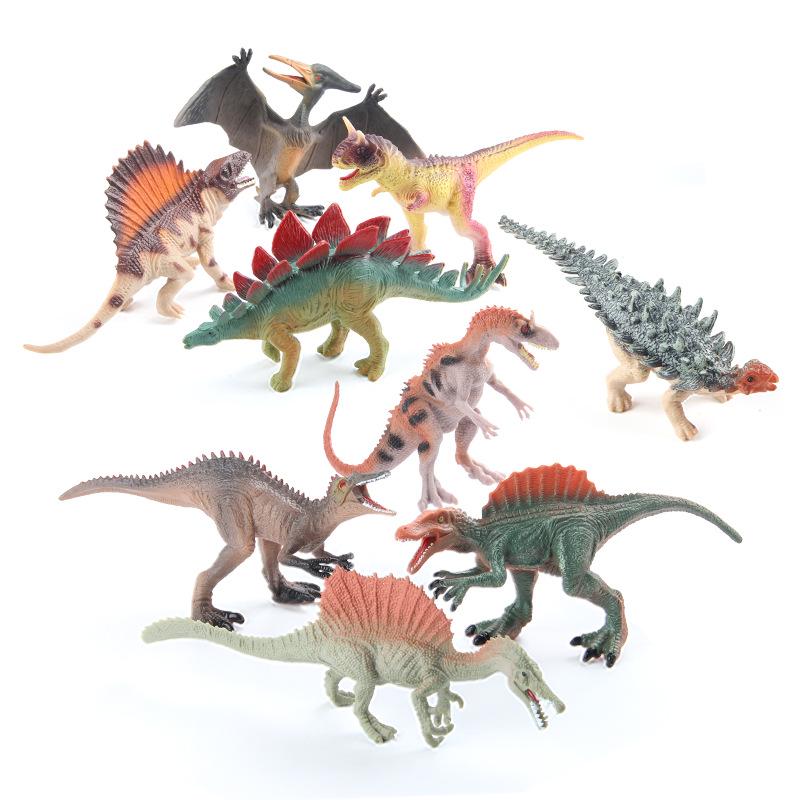 Children's Dinosaur & Animal Figurine Set: Mini Solid Models of Triceratops, Velociraptor, and More