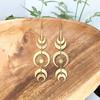 Moonphase Declaration Earrings With Geometric Alloy Design For Women Fall