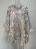2024 Women's Plus Size Casual V-Neck Long Sleeve Printed Top