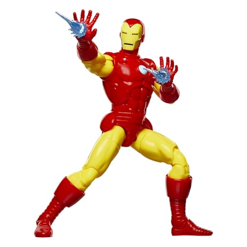Hasbro Marvel Legends Series Iron Man, Avengers Retro Marvel Comics Secret Wars Collectible 6-Inch Action Figure with Shield (G0780) Authentic