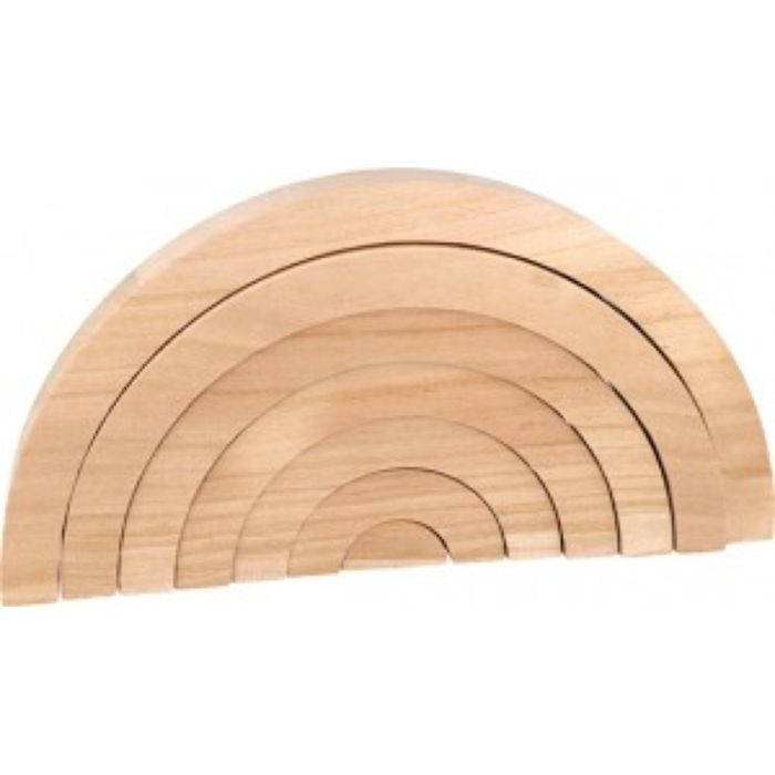 Decoration - Wooden Rainbow - 28 X 14 X 3 Cm - 7 Pieces - For Children's Room - Mixed