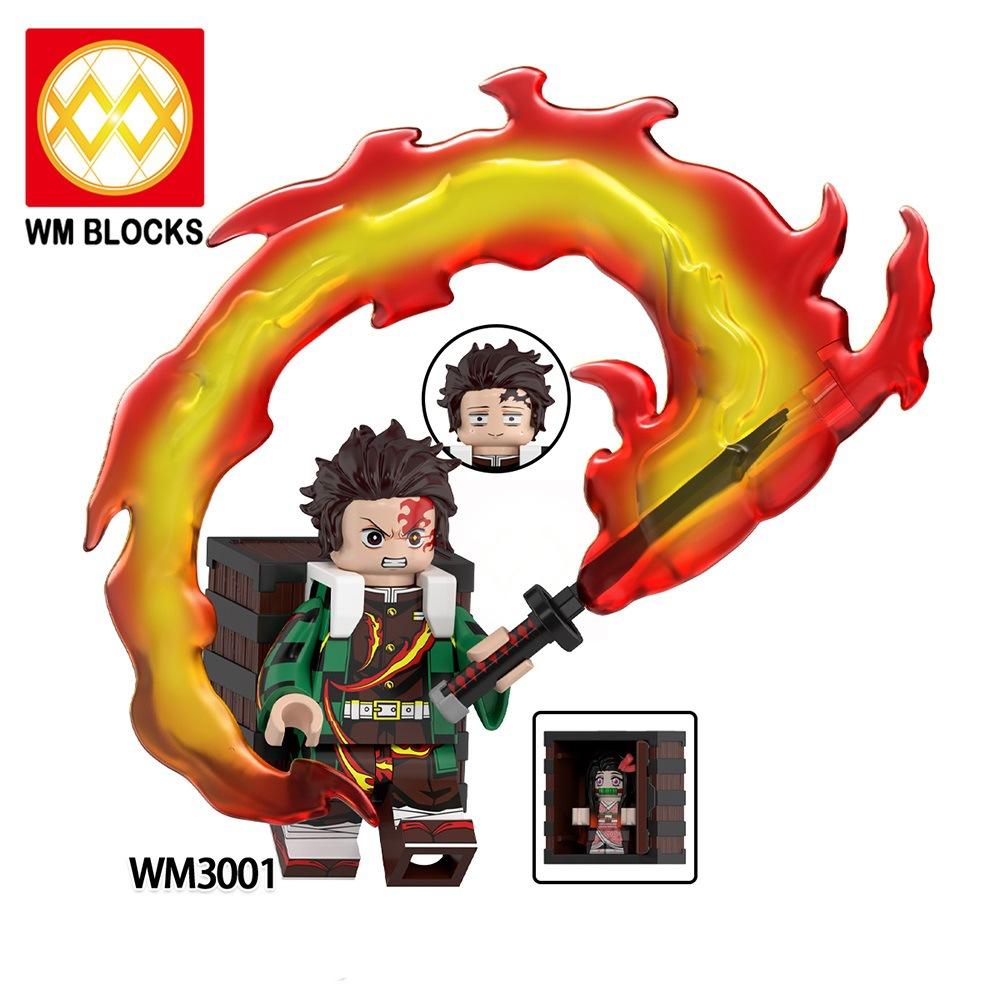 Anime Demon Slayer Blocks Blind Box Wm2998-3008 Bricks For Toys Gifts Action Figures Building Blocks For Children
