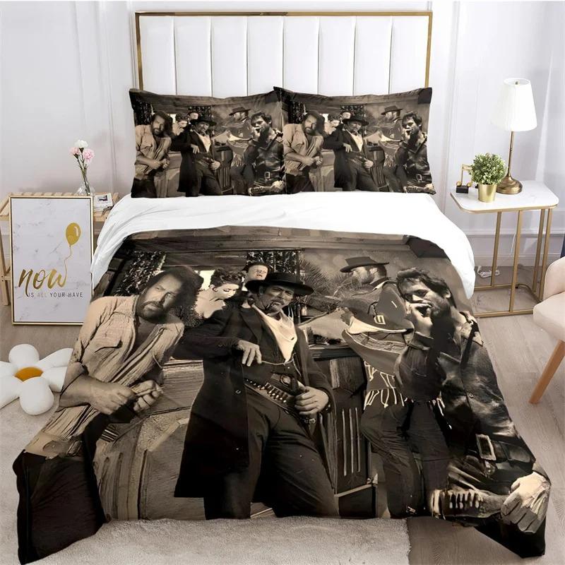 Bud Spencer Duvet Cover Pillowcase Terence Hill Bedding Set Adult Boy Girl Bedroom Decoration Children Gift Single Double Size