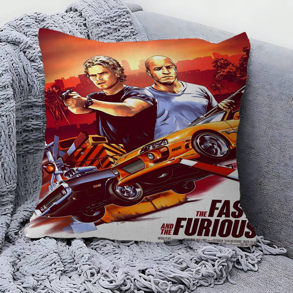 Fast And Furious Classic Pillow Cushion Cover Pillowcase Living Room Sofa Home Decor Customized