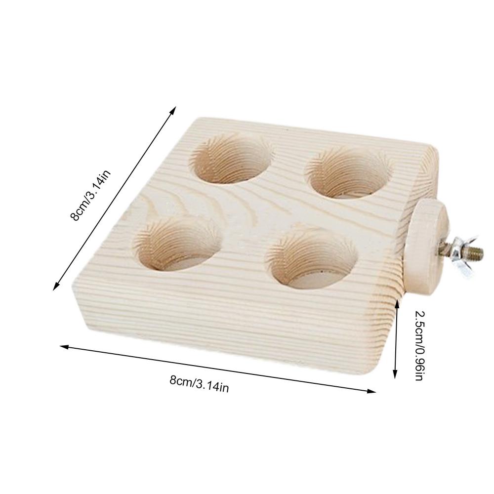 Wooden Bird Feeder Parrot Feeder Foraging Puzzle Toy Toys For Bird Perches In Cage For Cockatiel African Grey Macaw Conure