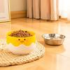 1pc Cartoon Cat Food Bowl Dog Bowl Food Bowl Small Yellow Duck Anti Knock Cat Bowl Cat Rice Bowl Dog Water Bowl Pet Supplies