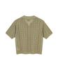 OUTDOOR PRODUCTS W Open Collar Cable Knit (Khaki)