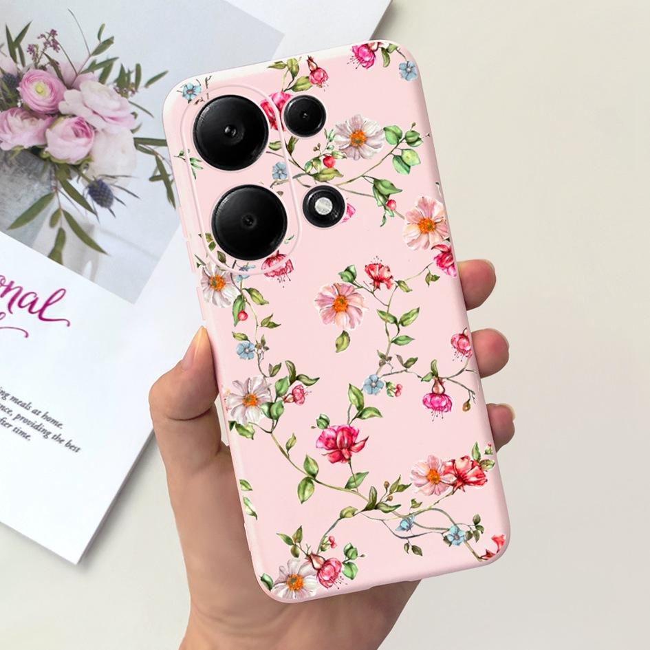 For Xiaomi Redmi Note 13 Pro 4G 2024 Case Cute Love Heart Cactus Soft Matte TPU Cover For Xiaomi Poco M6 Pro 4G Note13 Pro Coque