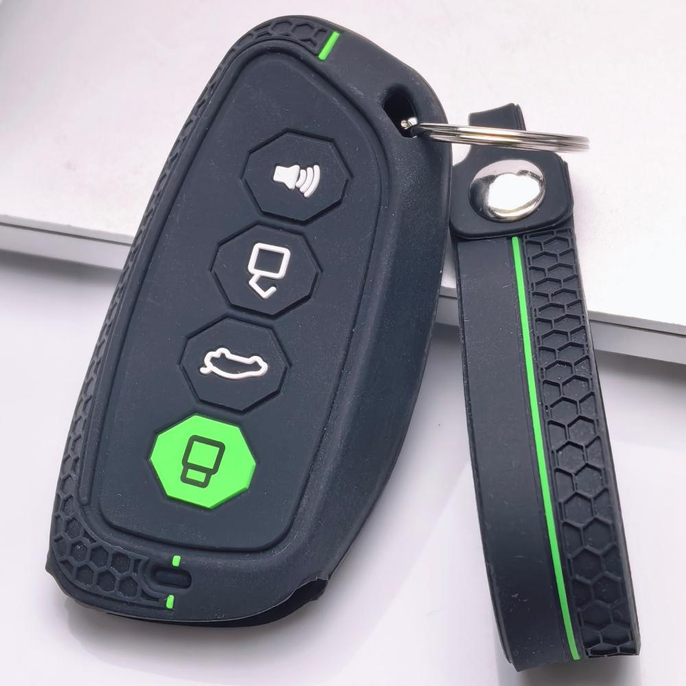 Key Fob Cover for Haval H6 Jolion Dargo M6 with Keychain Anti-Scratch Surface Shockproof Structure Soft Grip Texture Easy Install Design
