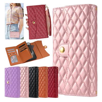 Gürtel Geldbörse Handyhülle Für Für Iphone 15 Plus 16 Pro Max 14 13 Pro 12 11 XR XS Reißverschluss Lederhülle Kartenfach Handyhülle Lanyard