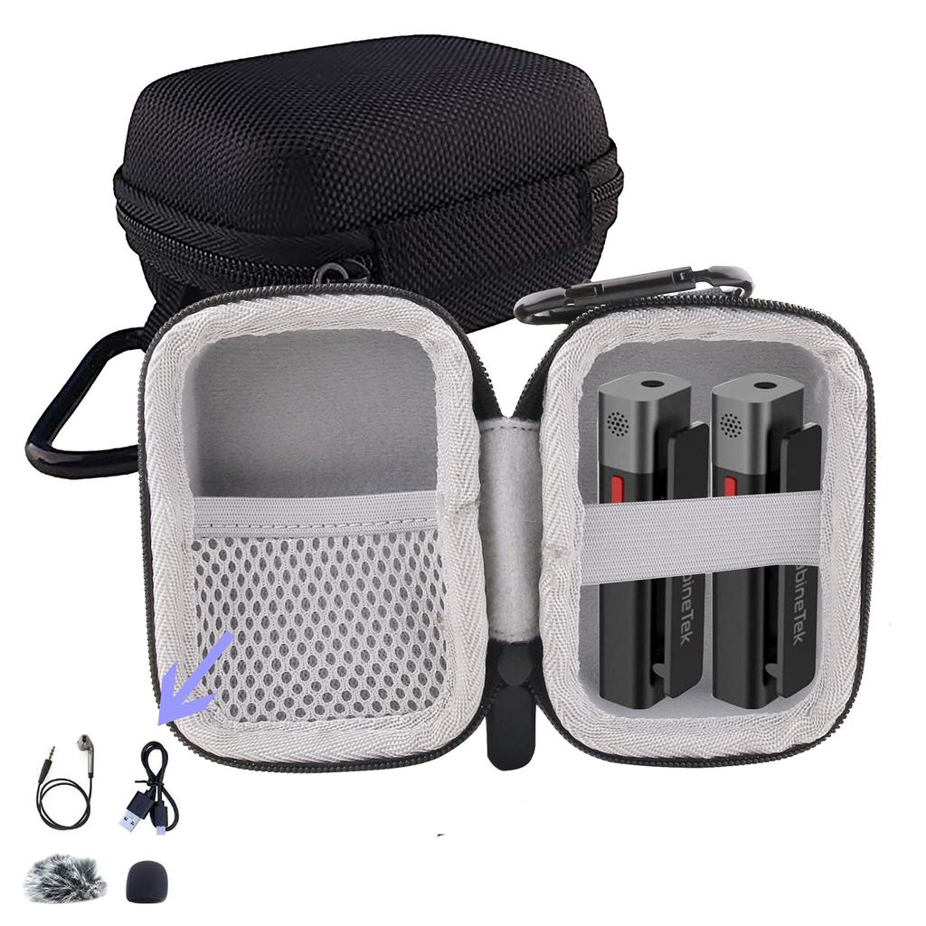 WERJIA Storage Case for Zoom Field Wireless F2-BT/F2 Recorder/SabineTek SmartMike+ (Black)