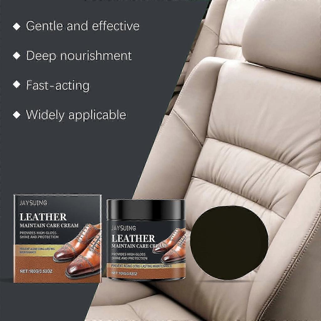 Premium Leather Care Cream - Nourishing, Brightening & Restoring Color | Waterproof & Anti-Fouling Protection for Bags, Shoes & Leather Goods - 100g