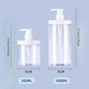 Transparent Shampoo Container Press-Type Large Mouth Dispenser Bottle Press Type Refillable Bottle Large-Mouth Hand Wash Bottle