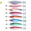 10CM8Colorful Lure Wooden Shrimp Fake Bait9.6GBelt8Bait Ring Spinner Bass and Topmouth Culter Special Bionic Lure