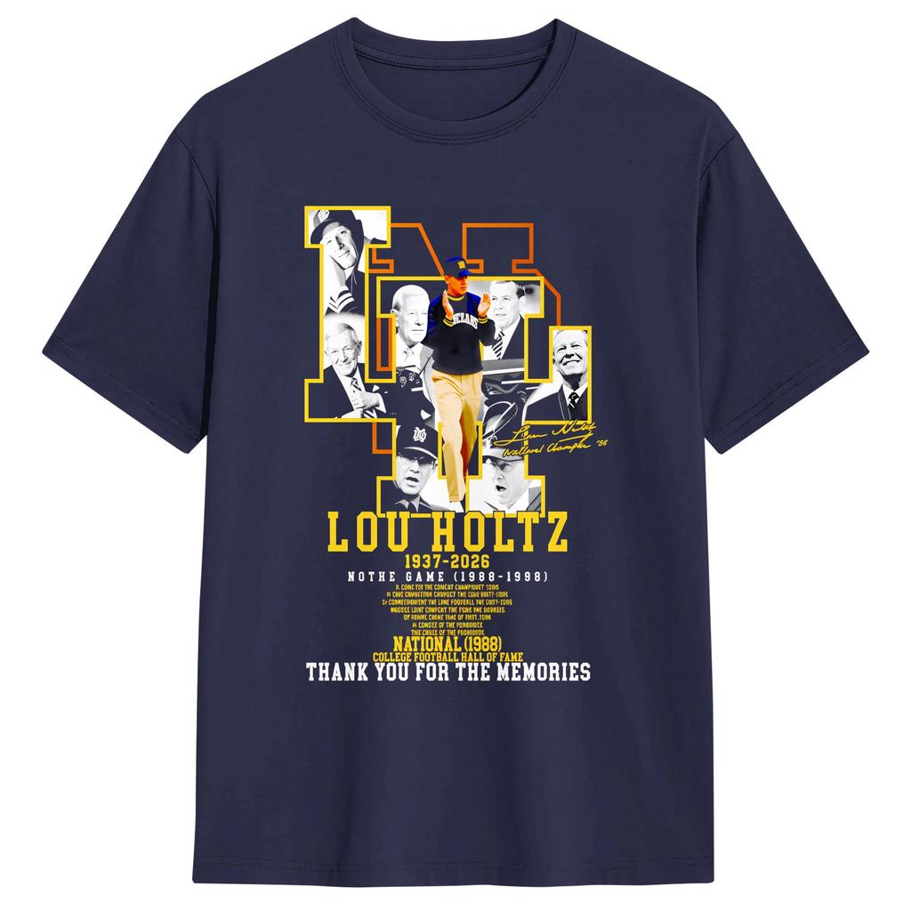 Rest In Peace Lou Holtz T Shirt Beach Vintage T Shirts 100 Cotton Harajuku Tee Shirt For Unisex Casual Tees