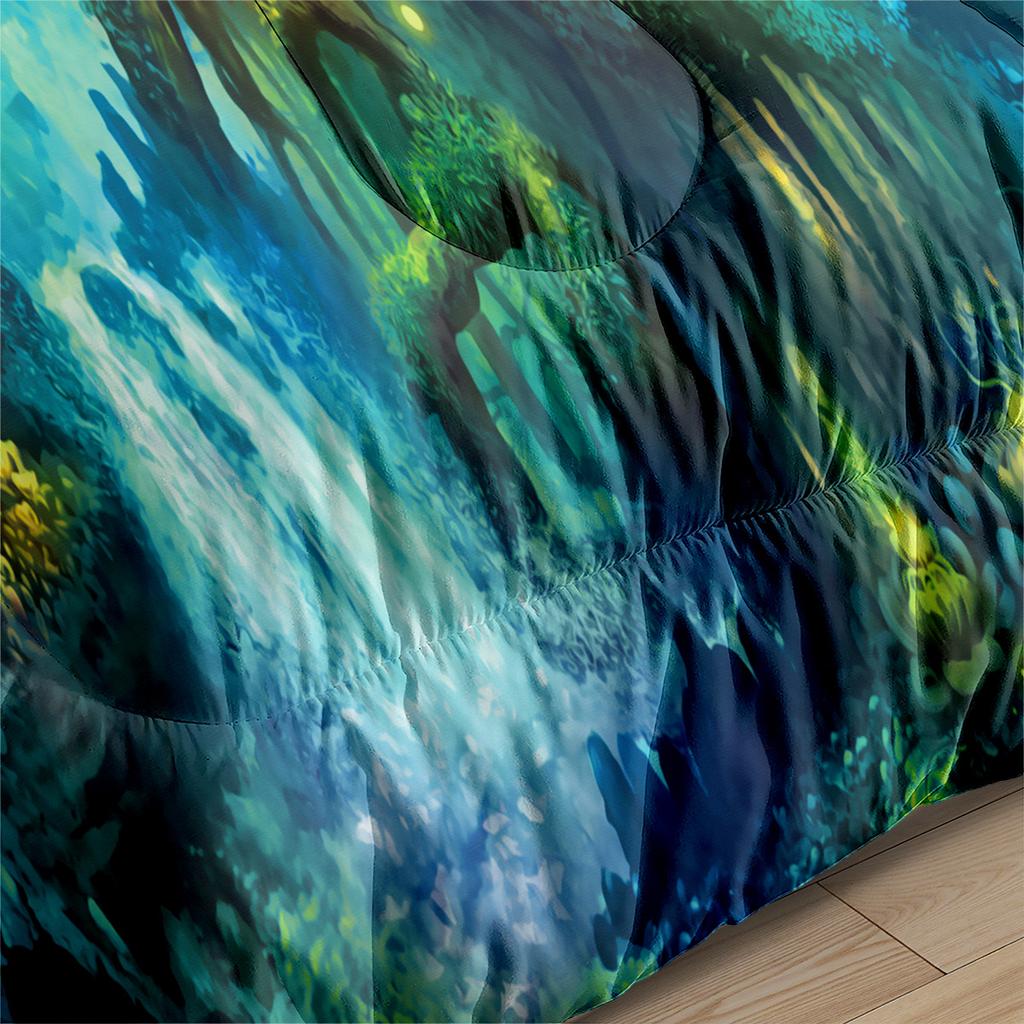 Big Tree Firefly Fat Quilt European Size Bedding Three-piece Set Digital Printing Quilt Cover