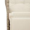 Garden Sofa 2 Seater Adjustable with Table Beige Poly Rattan