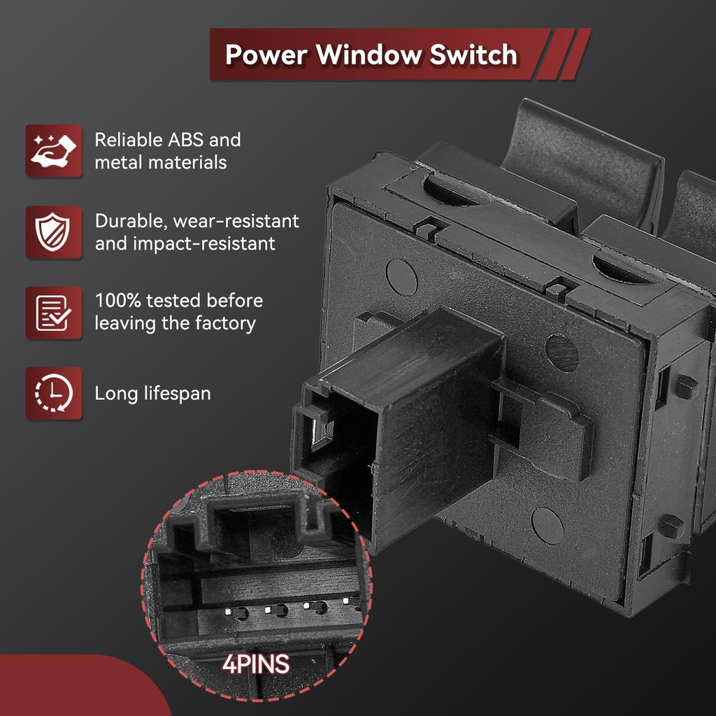 Electric Door Window Switch Button Driver Side For VW Golf MK5 Caddy 2K Passat B6 Jetta Eos Seat Ibiza Leon 2K0959857 1K3959857A