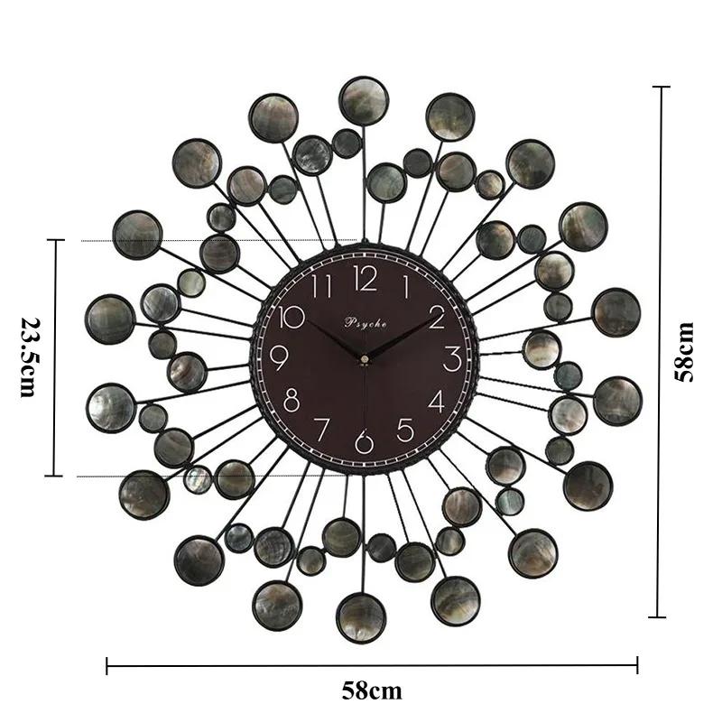 

Luxury Shell Wall Clock Nordic Fashion Creative Wall Clocks Household Modern Simple Silent Clock Living Room Decorations