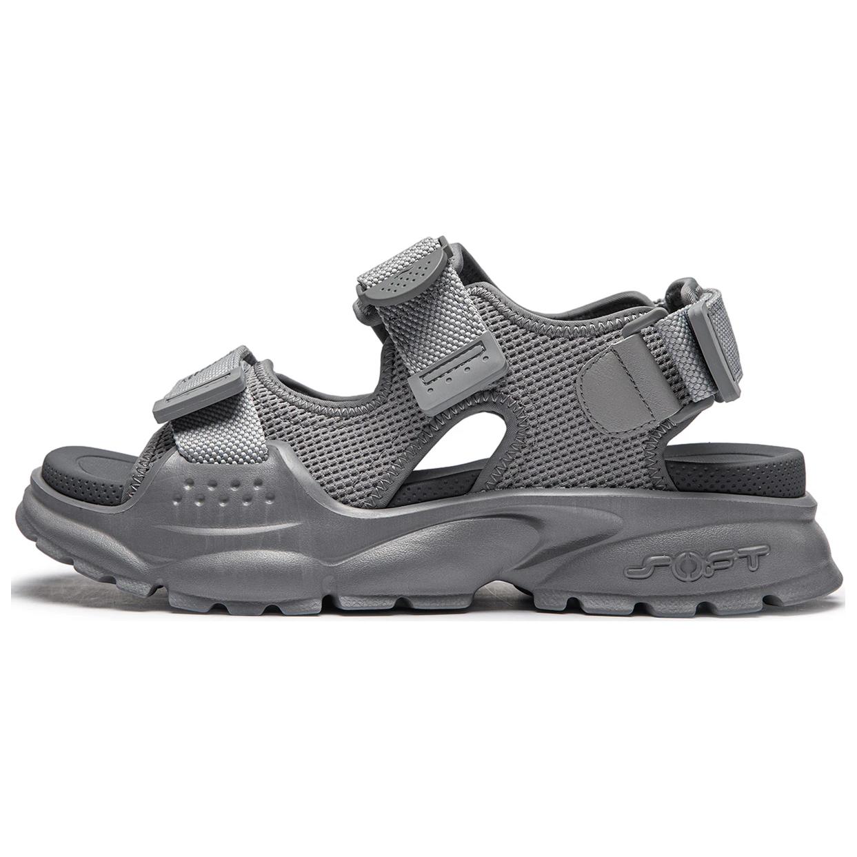 Li Ning SOFT COCA Пляжные сандалии Мужские Серые AGUU001-1 45
