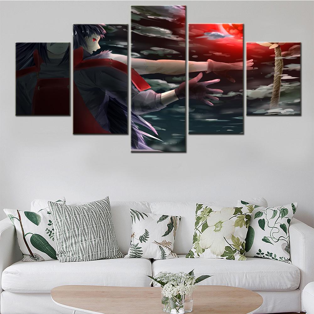 

Картина на холсте, 5 шт., аниме Мадара Учиха, картина, современное украшение стены, постеры для гостиной, эстетические, бесплатная доставка