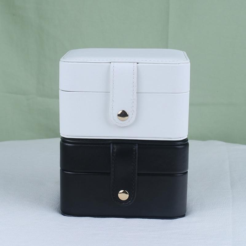 Mini Jewelry Organizers Soft PU Material Jewelry Storage Organizers Jewelry Storage Box Drawers Jewelry Box for Earrings