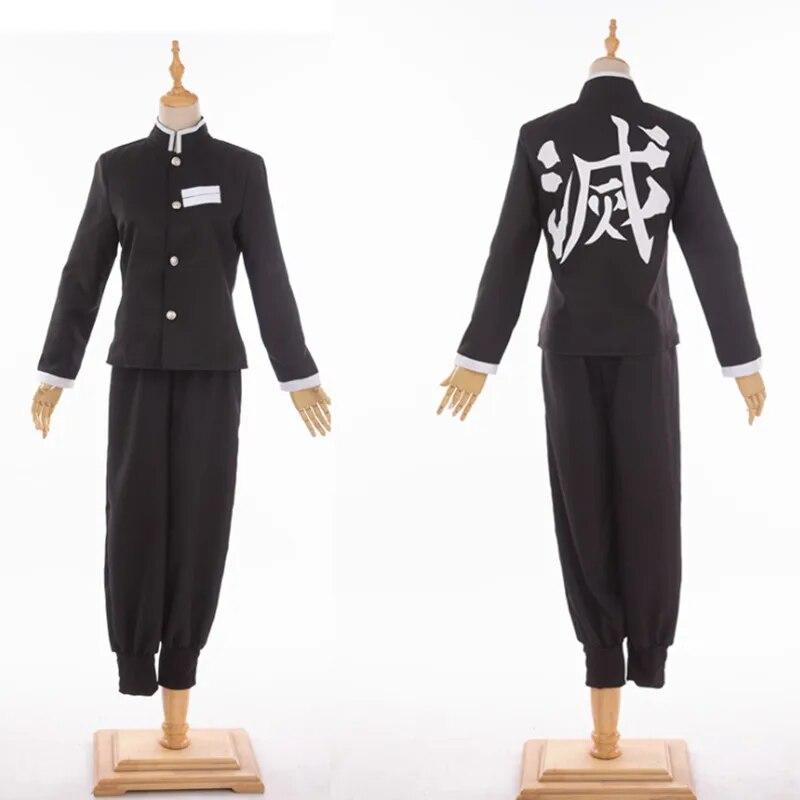 Anime Demon Slayers Cosplay Costume Tanjirou Kamado Kimetsu No Yaiba Men Kimono Uniform Disfraz Halloween Party Demonias Clothes