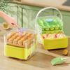 50 Grid Ice Cube Mold Large Capacity Reusable Ice Maker Household Food Grade Double-Layer Ice Storage Box Ice Cube Tray Mold