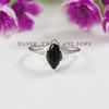 Inele din Onyx Negru Natural, Inel Minimalist, Inel din Argint Sterling 925 Lucrat Manual, Inel Designer cu Onyx Marquise, Cadou pentru ea, Piatră de Naștere Decembrie
