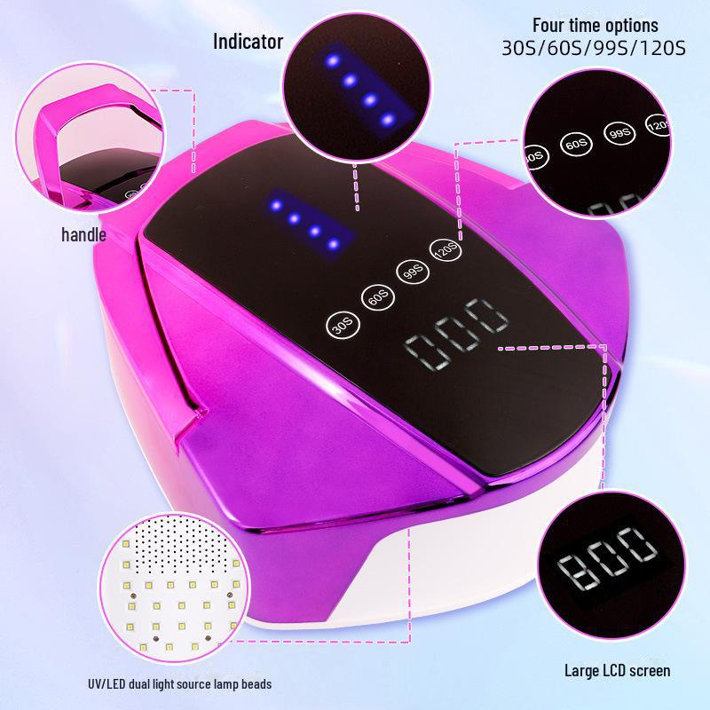 96W Rechargeable Nail Light Therapy Machine for High-Power Gel Drying