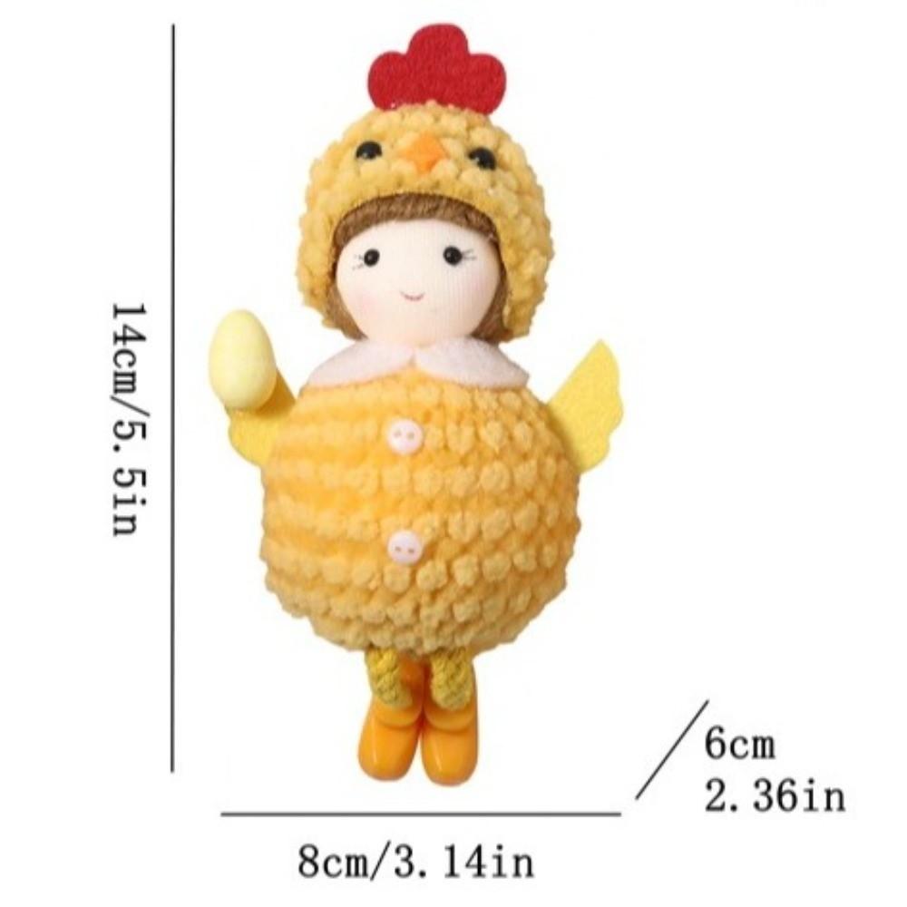 Cute Easter Chick Pendant Soft Plush Cartoon Chick Doll Easter Eggs Hanging Ornaments  Easter Party