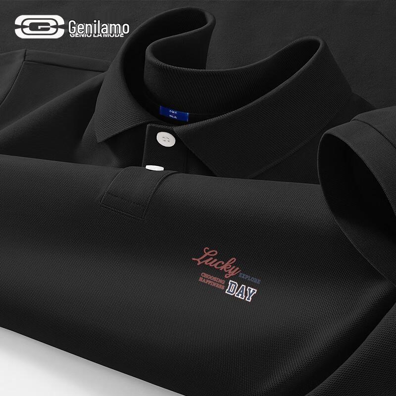 GENIOLAMODE Men s Ice Silk Breathable Short Sleeve Polo Shirt XL