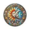 Vintage Solar Moonlight Tin Wall Art Outdoor Garden Decor