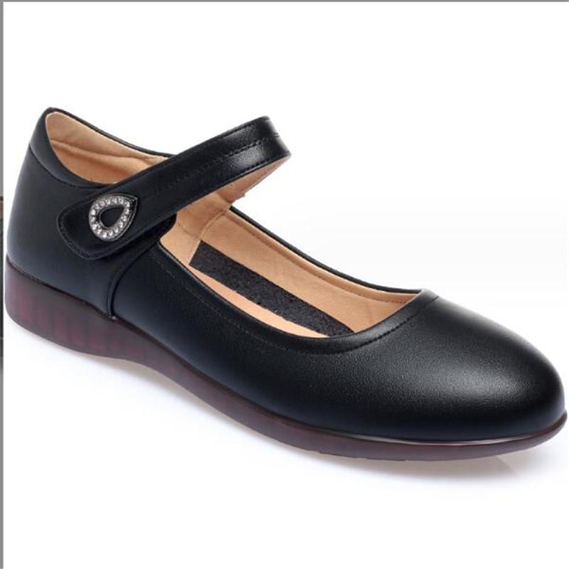 Fashion Women Fashion Comfort Buckle Strap Pumps Lady Casual Black Soft Leather Office High Heel Shoes Wedges Women Single Shoes