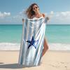 Beach Theme Beach Towel Starfish Shell Printing Microfiber Quick Drying Absorbent Large Bath Towel