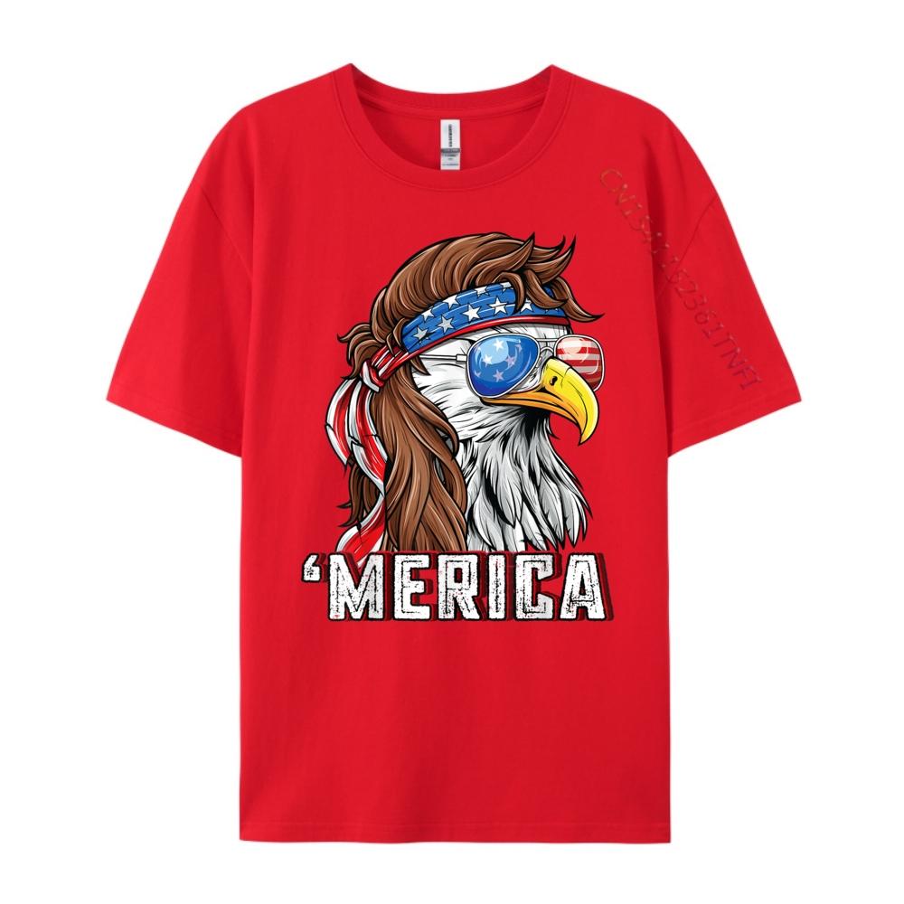 Merica USA American Flag Patriotic 4th of July Bald Eagle Funny Shirts Camiseta Easter Day