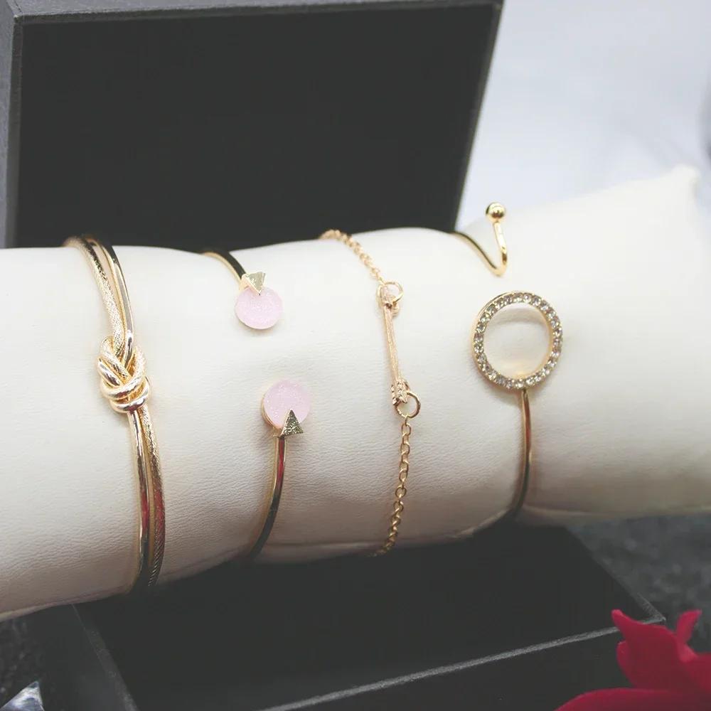 5-teiliges Set Mode Damen Strass Uhren Armband Damen Kleideruhren Uhren für Feminino Geschenke Inklusive Box