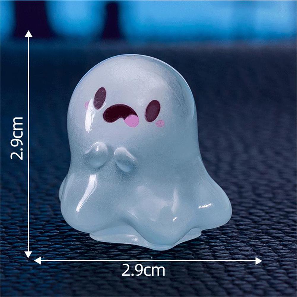6PCS Halloween Decorations Glow In The Dark Statues Fairy Garden Accessories, Halloween Miniatures Resin Ornaments, Mini Glowing Resin Decor