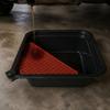 Oil Drain Pan Raised Edges Engine Oil Drain Pan Vehicle Maintenance Molded Finish Garage Equipment Wide Exposed Top for Workshop