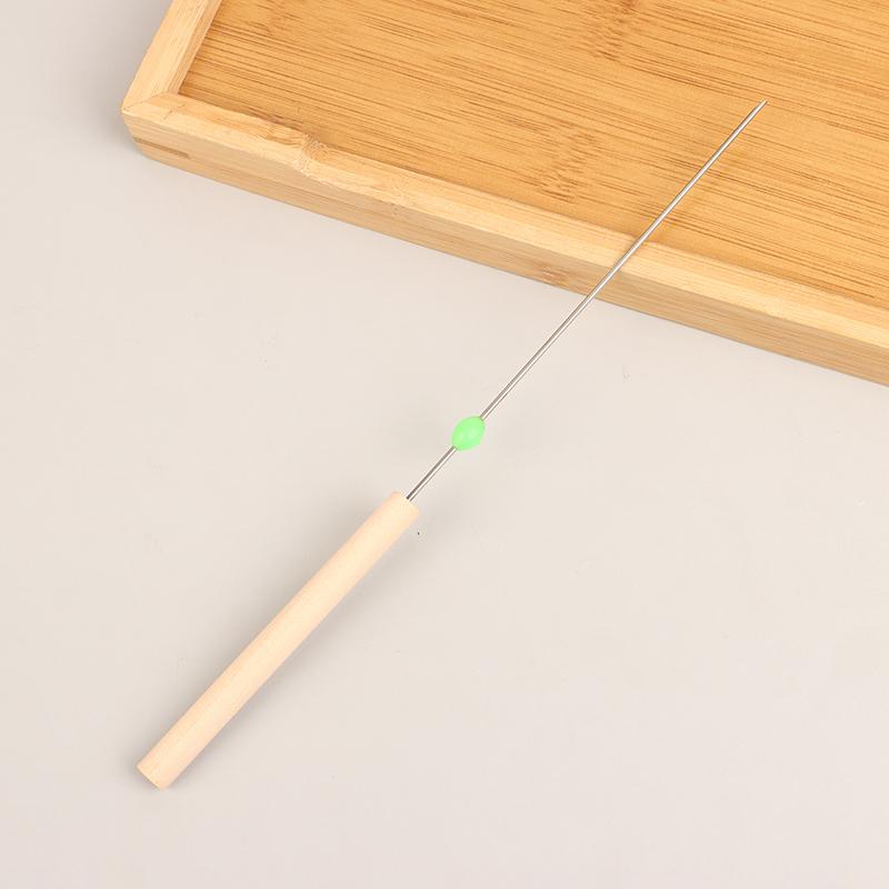 1 Stück 22,5 cm Wurmköder-Nadelbohrer Haken-Nadel ohne Entkommen Schnelle Erdwurm-Haken-Nadel Stifte Hohle Gasnadel Angelwerkzeug