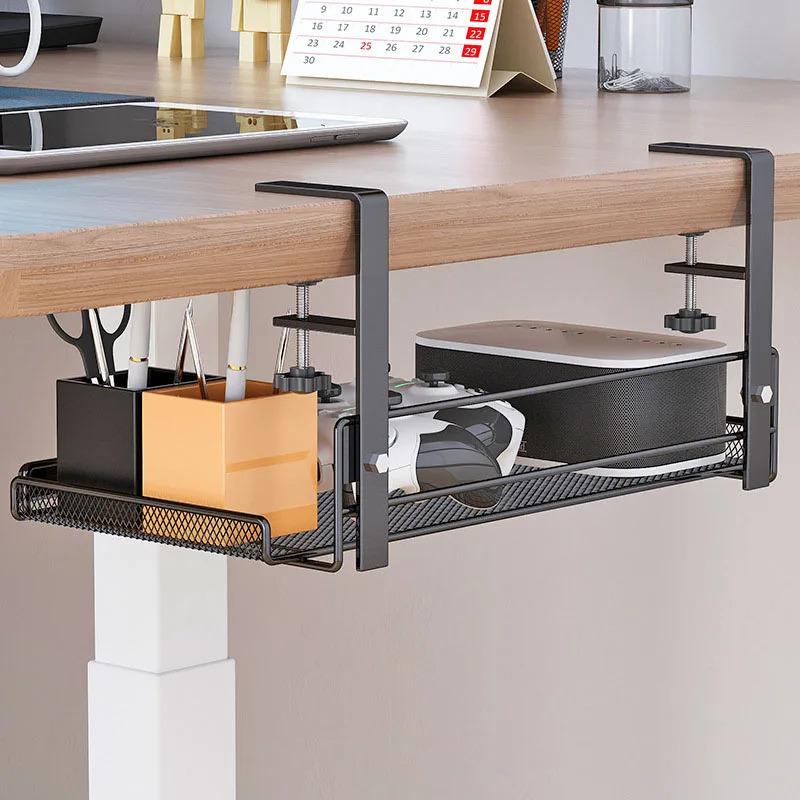 Under-Desk Cable Management Rack Computer Desk Cable Organizer Wired Network Cable Outlet Storage Shelf Cable Routing Solution
