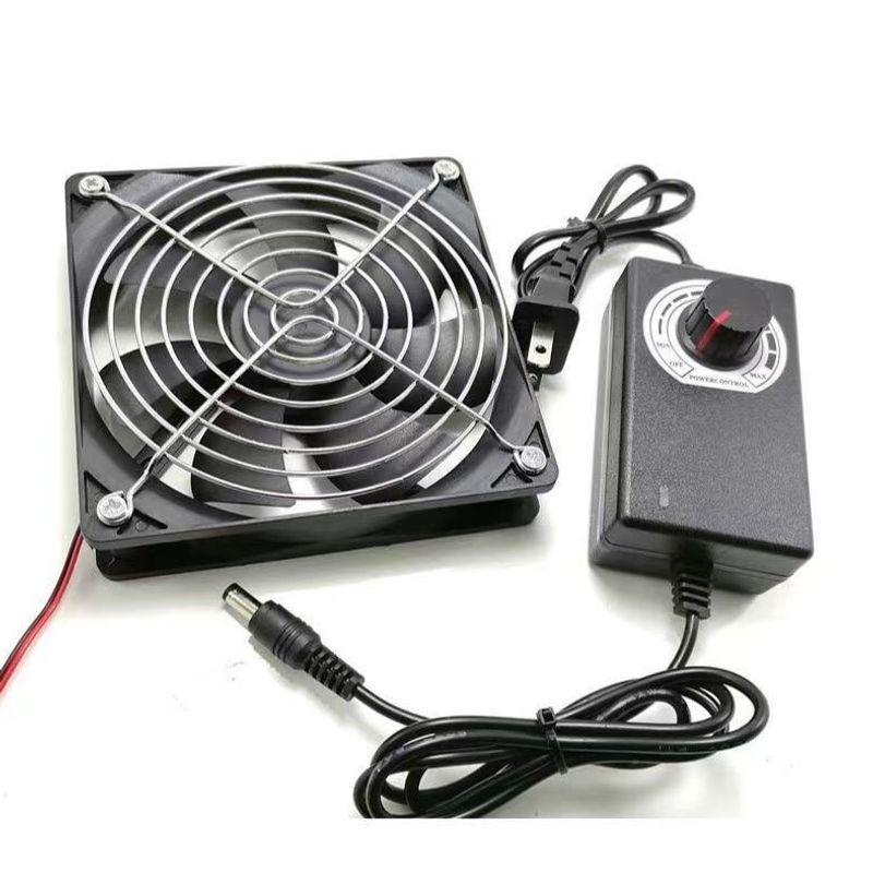 12CM Silent High Airflow 12V Cooling Fan for PC Cases, Cabinets, Routers, and Flower Stands