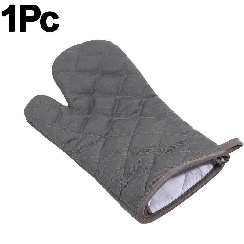 

1/2pcs Oven Mitts Kitchen Oven Microwave Gloves High Heat Resistant Long Oven Mittens Anti-scalding Cloth Gloves Solid Color