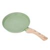 Frying Pan Wood Handle Aluminum Alloy Cooking Skillet Fast Heating Non Stick Omelet Pan for Home Kitchen
